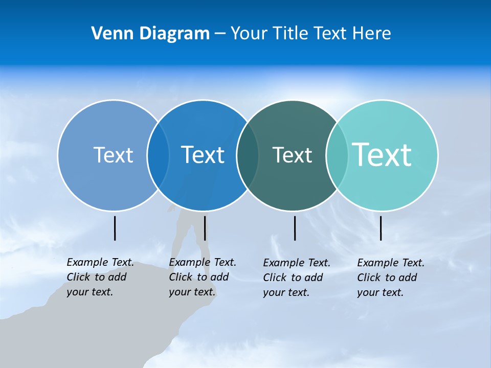 A Person Standing On Top Of A Hill With Their Arms In The Air PowerPoint Template
