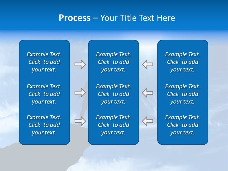A Person Standing On Top Of A Hill With Their Arms In The Air PowerPoint Template
