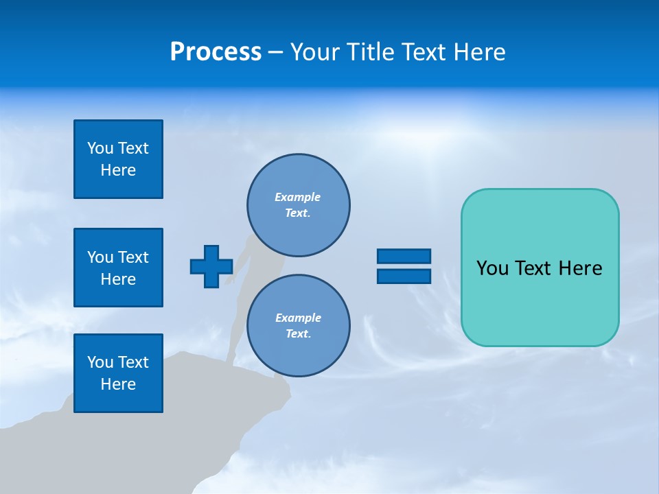 A Person Standing On Top Of A Hill With Their Arms In The Air PowerPoint Template