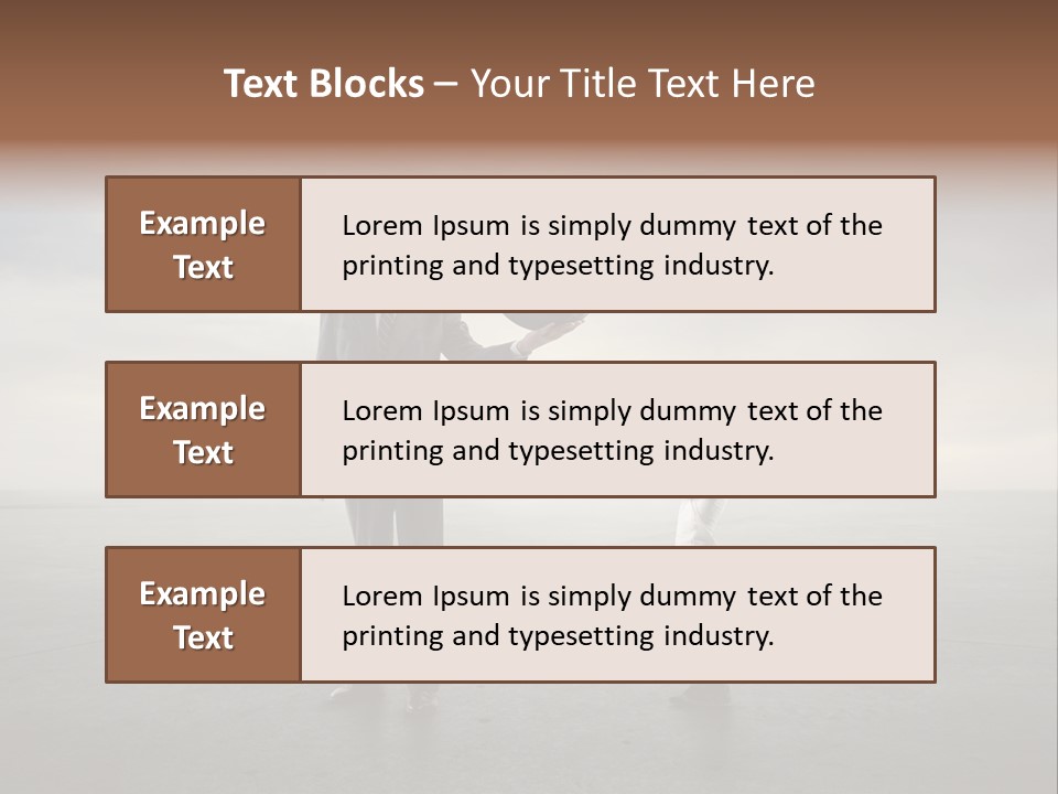A Man Holding A Small Child's Hand With The Earth On It PowerPoint Template