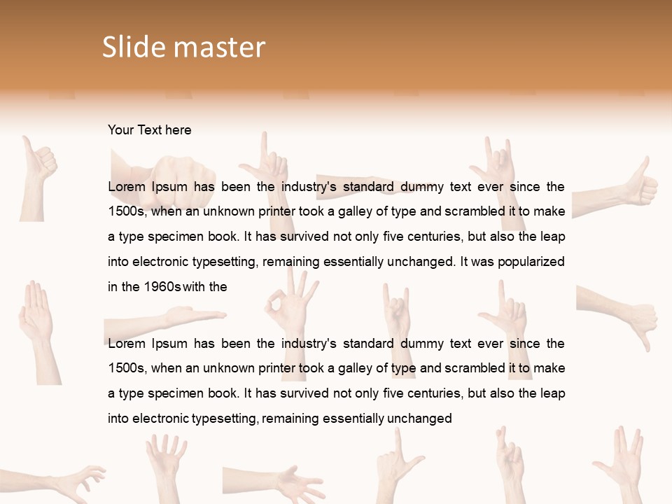 Choice Finger Symbol PowerPoint Template