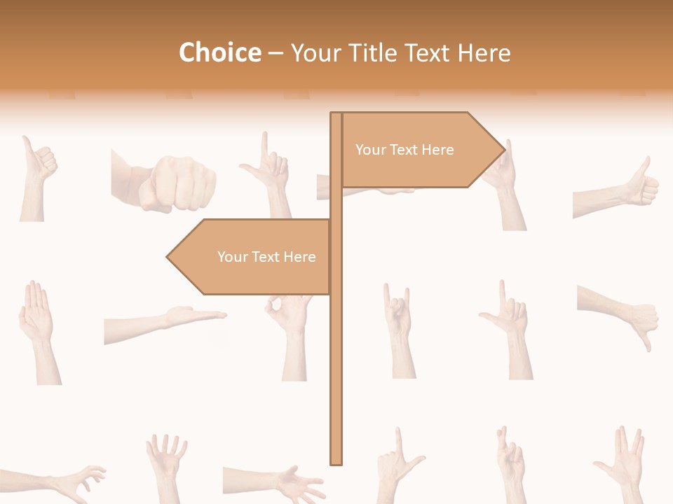 Choice Finger Symbol PowerPoint Template