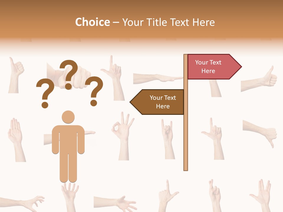 Choice Finger Symbol PowerPoint Template