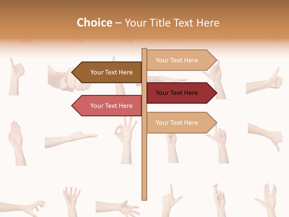 Choice Finger Symbol PowerPoint Template