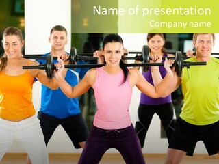 Push Strength Sport PowerPoint Template