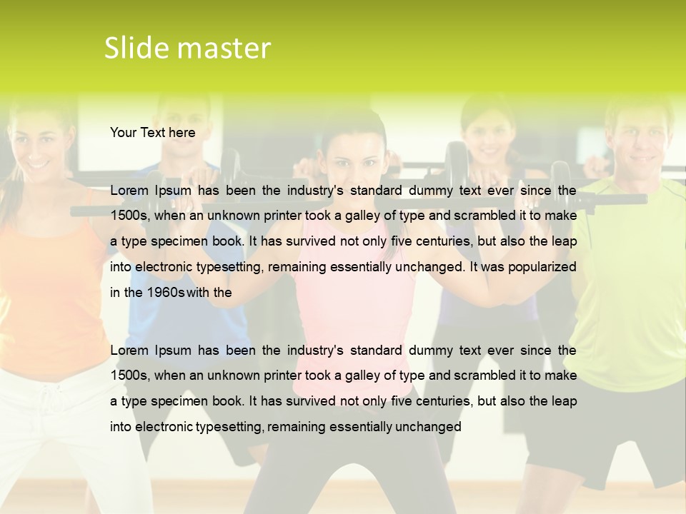 Push Strength Sport PowerPoint Template