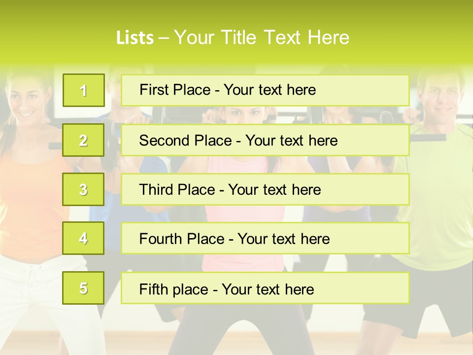 Push Strength Sport PowerPoint Template