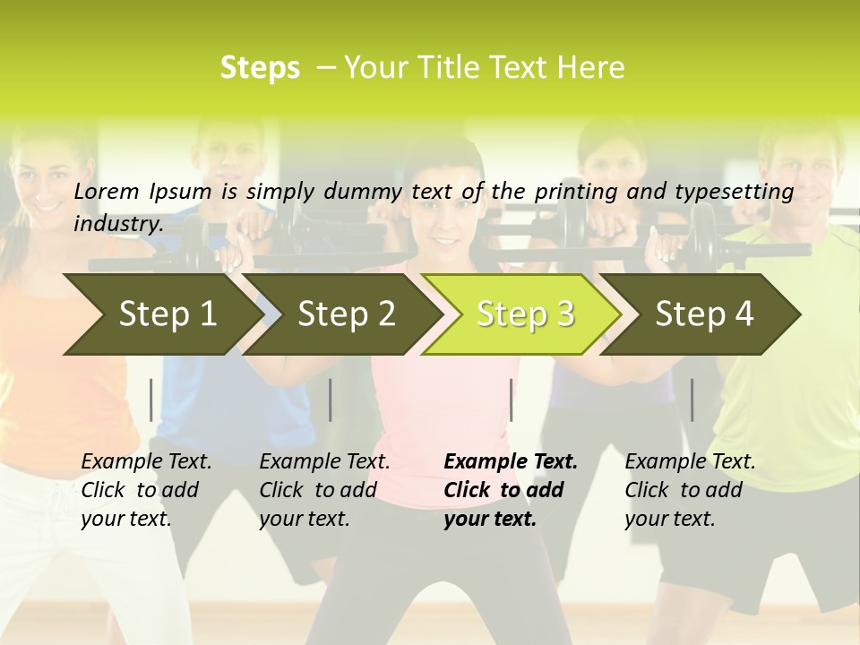 Push Strength Sport PowerPoint Template