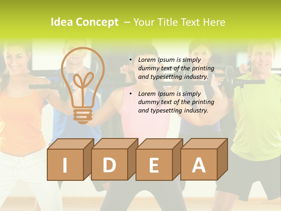 Push Strength Sport PowerPoint Template