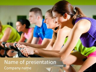 Powerful Colorful Exercise Machine PowerPoint Template