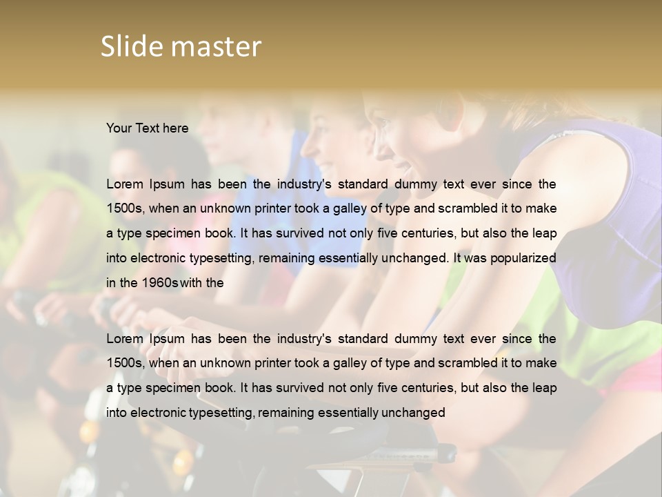 Powerful Colorful Exercise Machine PowerPoint Template