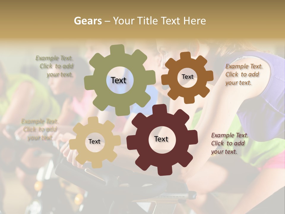 Powerful Colorful Exercise Machine PowerPoint Template