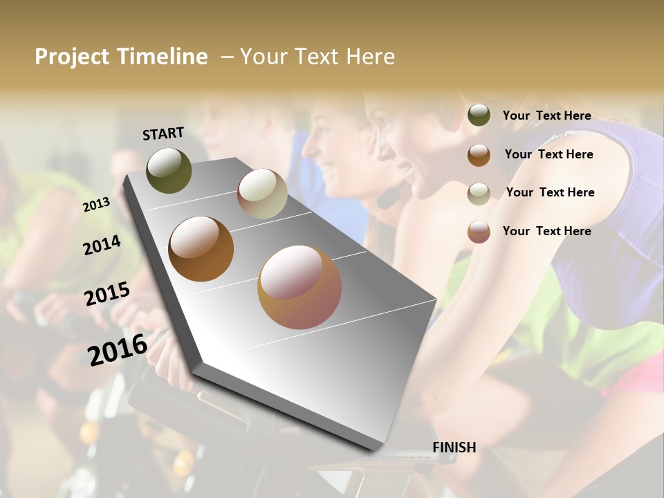 Powerful Colorful Exercise Machine PowerPoint Template