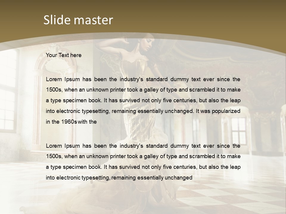 Female Glamor Fashion PowerPoint Template