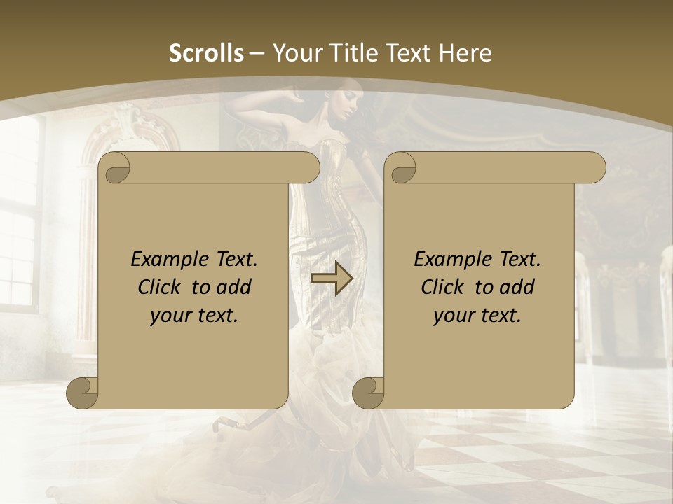 Female Glamor Fashion PowerPoint Template