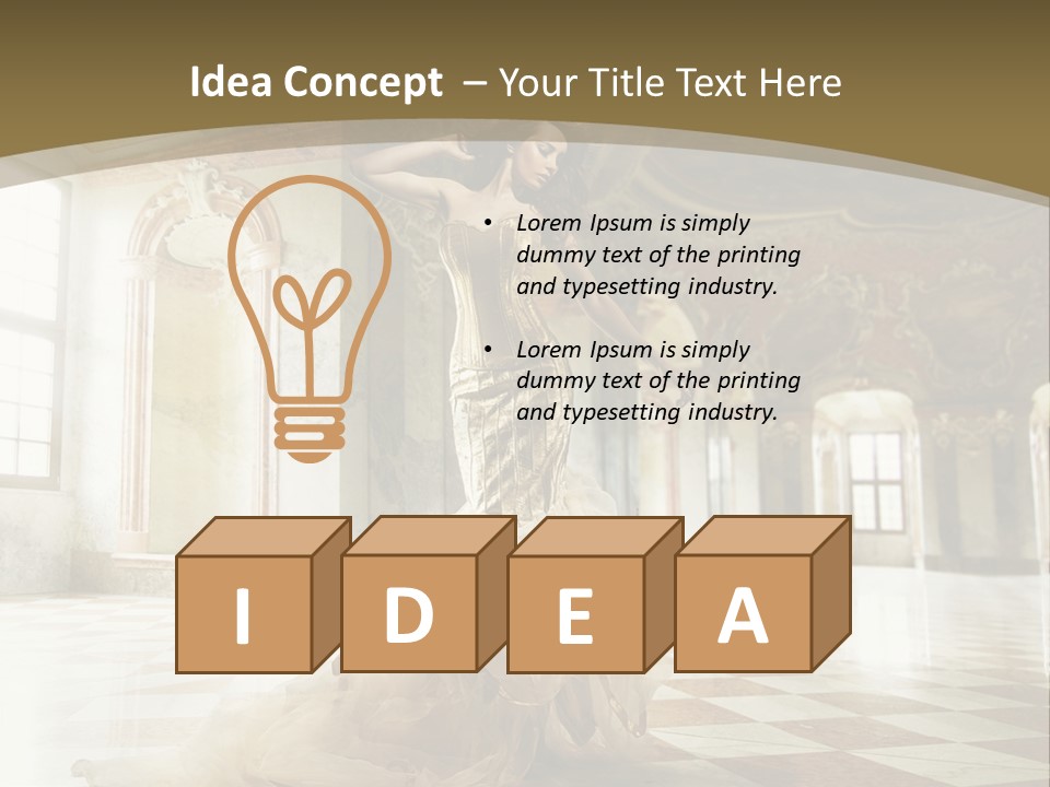 Female Glamor Fashion PowerPoint Template