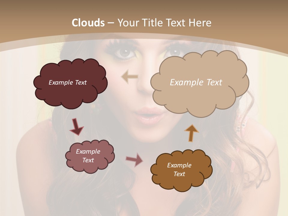 A Woman With A Birthday Cake With Candles On It PowerPoint Template