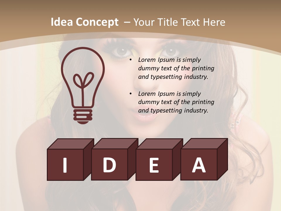 A Woman With A Birthday Cake With Candles On It PowerPoint Template