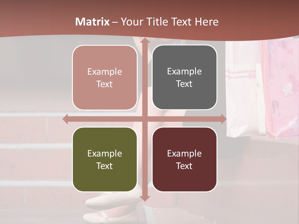 A Woman Sitting On Steps With Shopping Bags PowerPoint Template