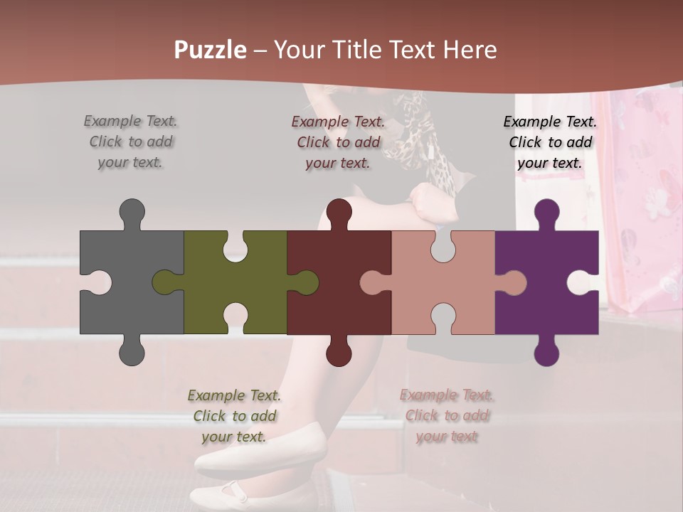 A Woman Sitting On Steps With Shopping Bags PowerPoint Template