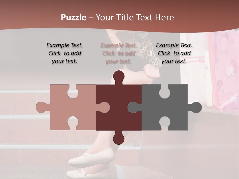 A Woman Sitting On Steps With Shopping Bags PowerPoint Template