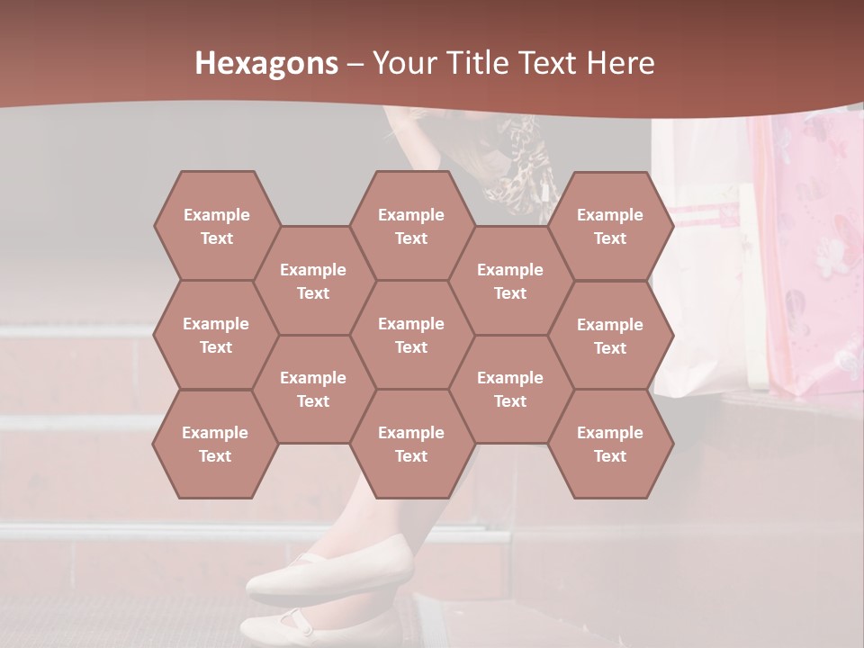 A Woman Sitting On Steps With Shopping Bags PowerPoint Template