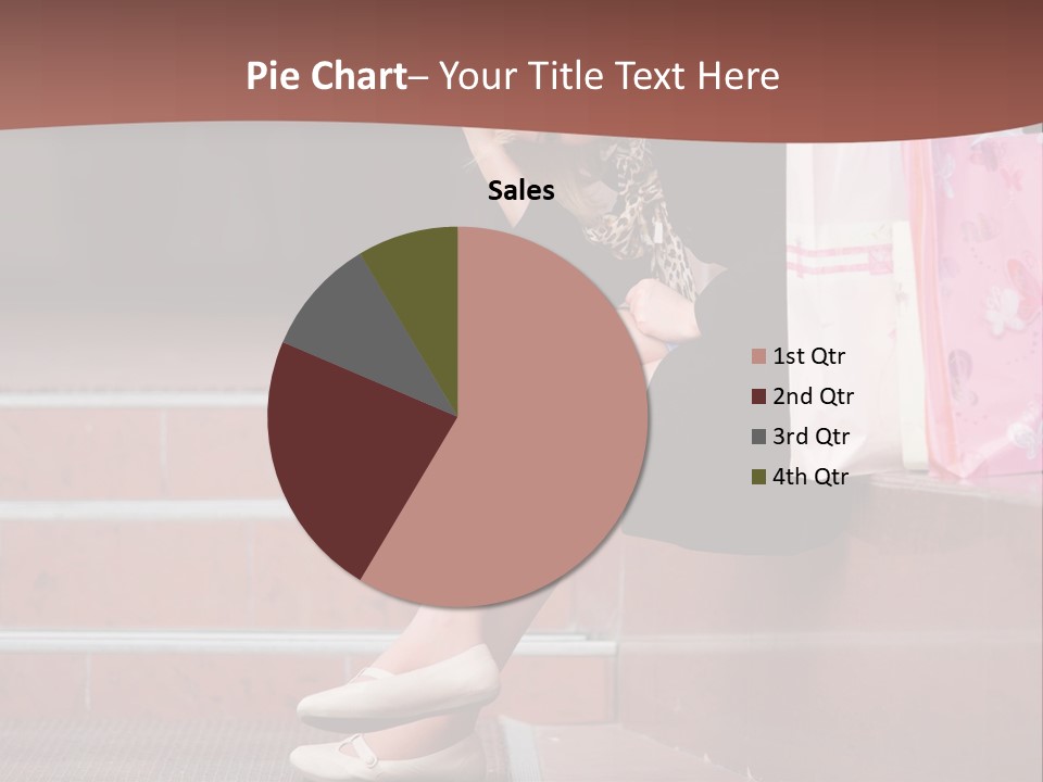 A Woman Sitting On Steps With Shopping Bags PowerPoint Template