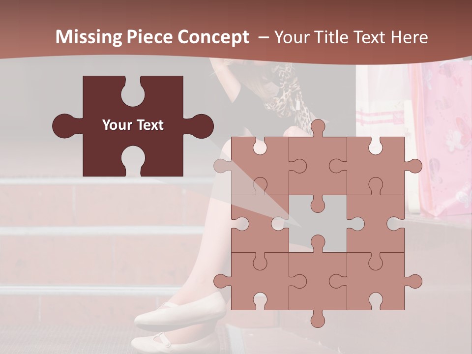 A Woman Sitting On Steps With Shopping Bags PowerPoint Template