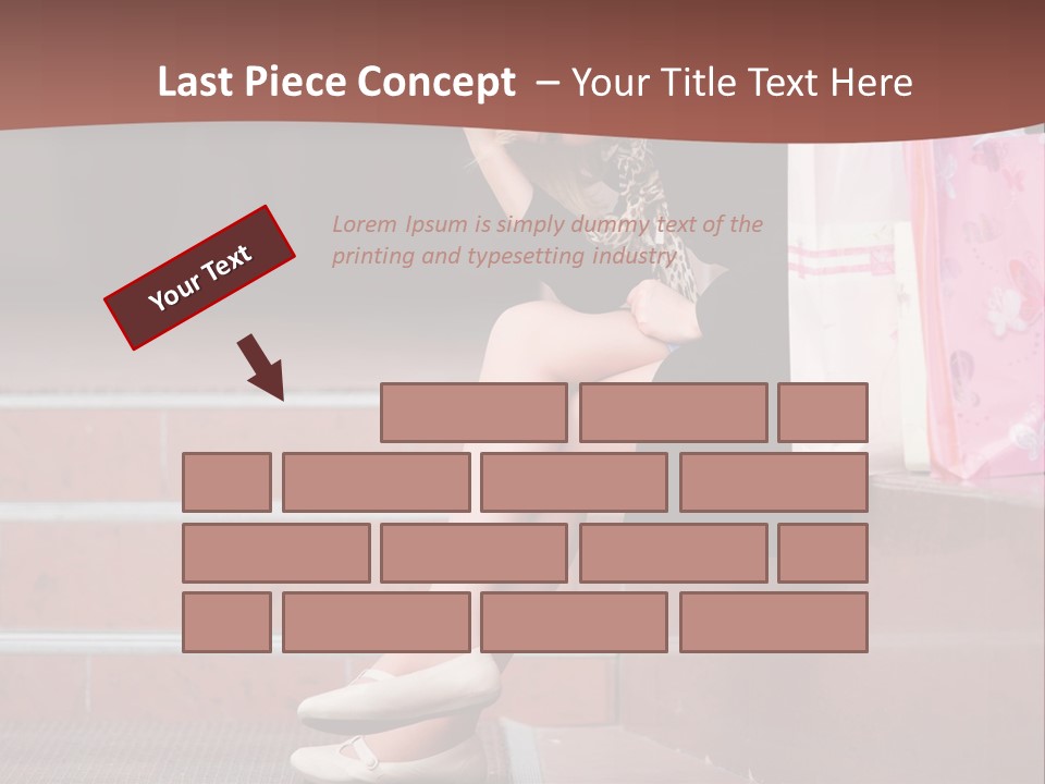 A Woman Sitting On Steps With Shopping Bags PowerPoint Template