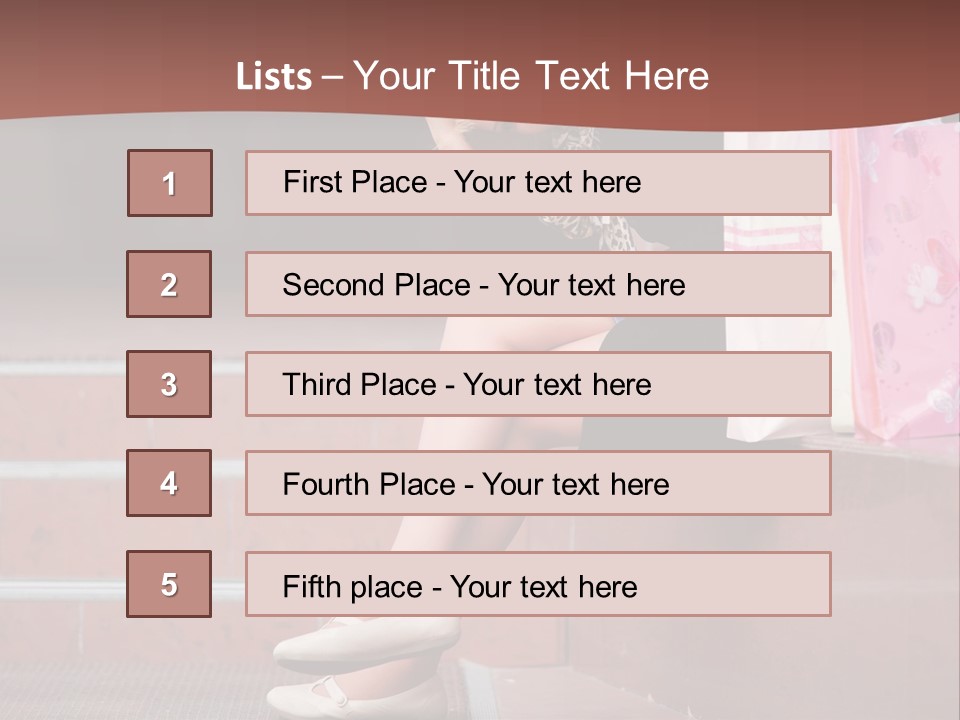 A Woman Sitting On Steps With Shopping Bags PowerPoint Template