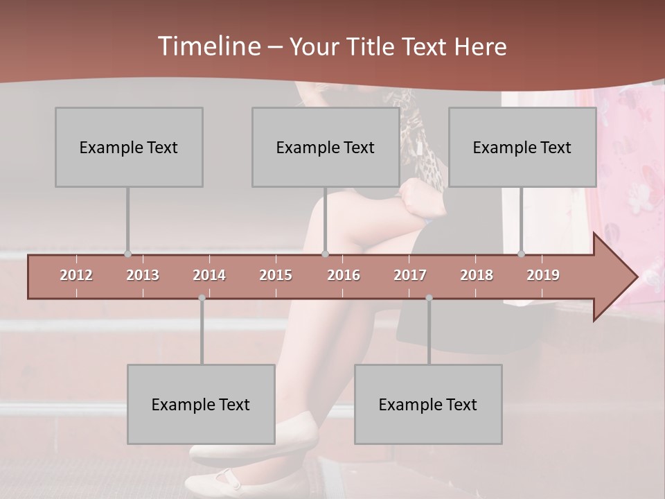 A Woman Sitting On Steps With Shopping Bags PowerPoint Template