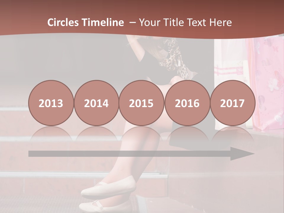 A Woman Sitting On Steps With Shopping Bags PowerPoint Template