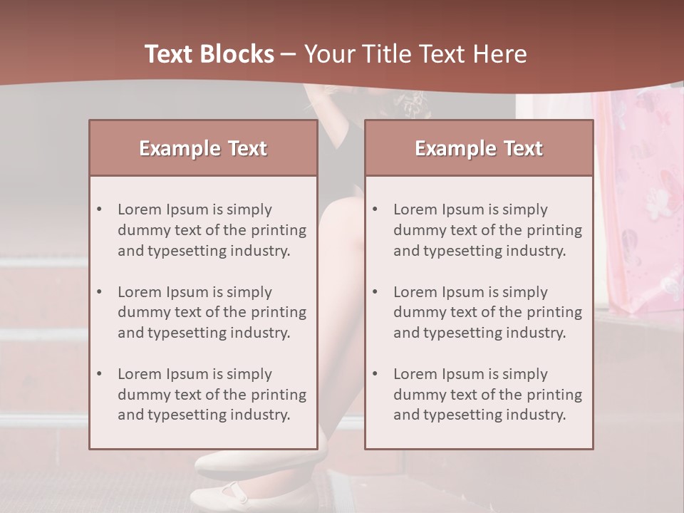 A Woman Sitting On Steps With Shopping Bags PowerPoint Template