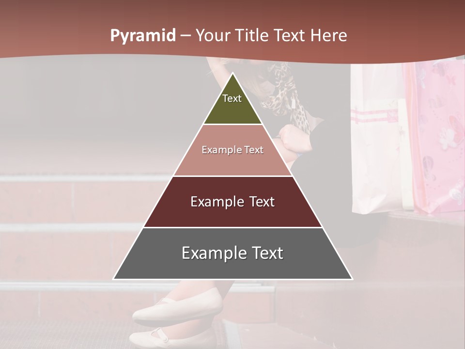 A Woman Sitting On Steps With Shopping Bags PowerPoint Template