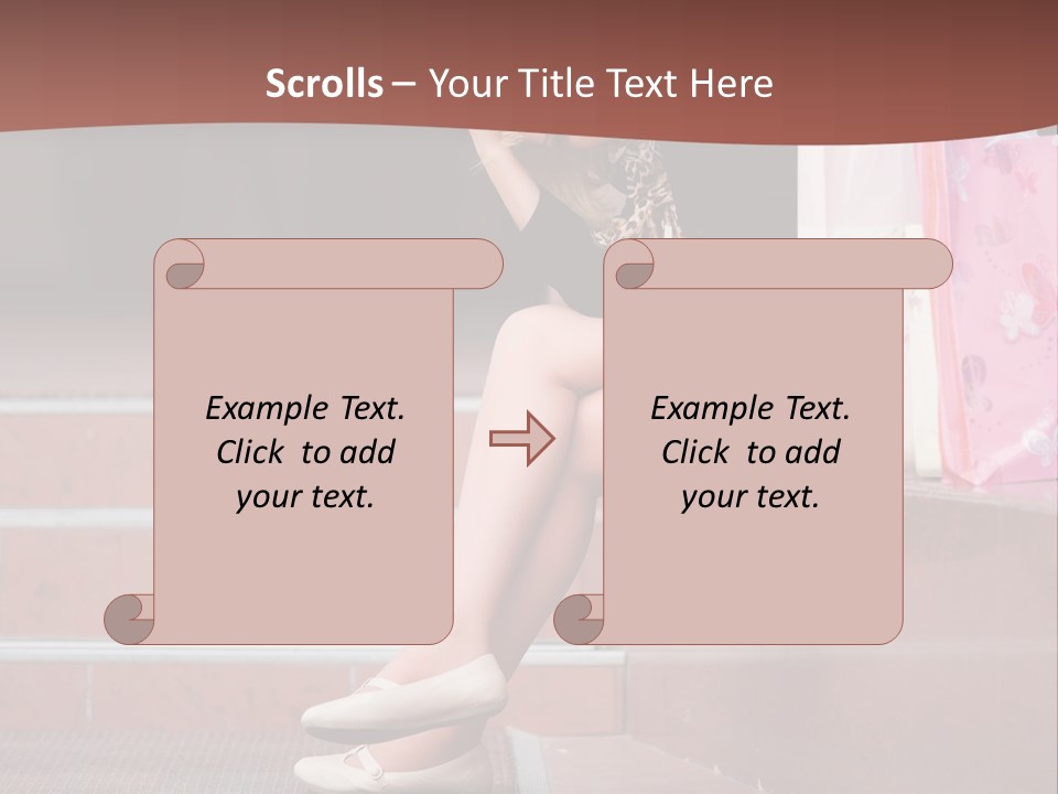 A Woman Sitting On Steps With Shopping Bags PowerPoint Template