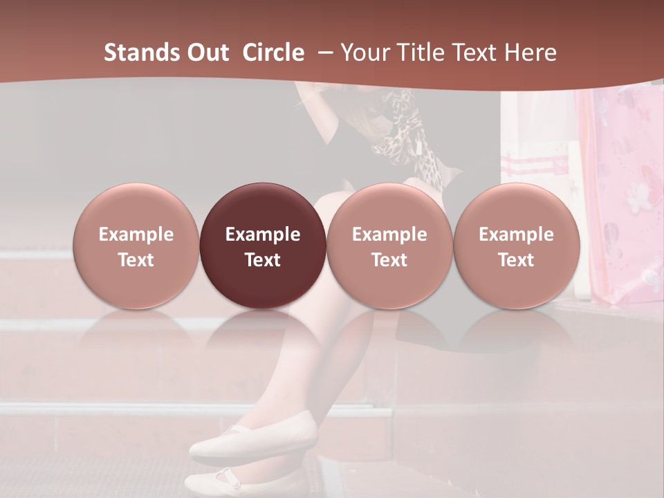 A Woman Sitting On Steps With Shopping Bags PowerPoint Template