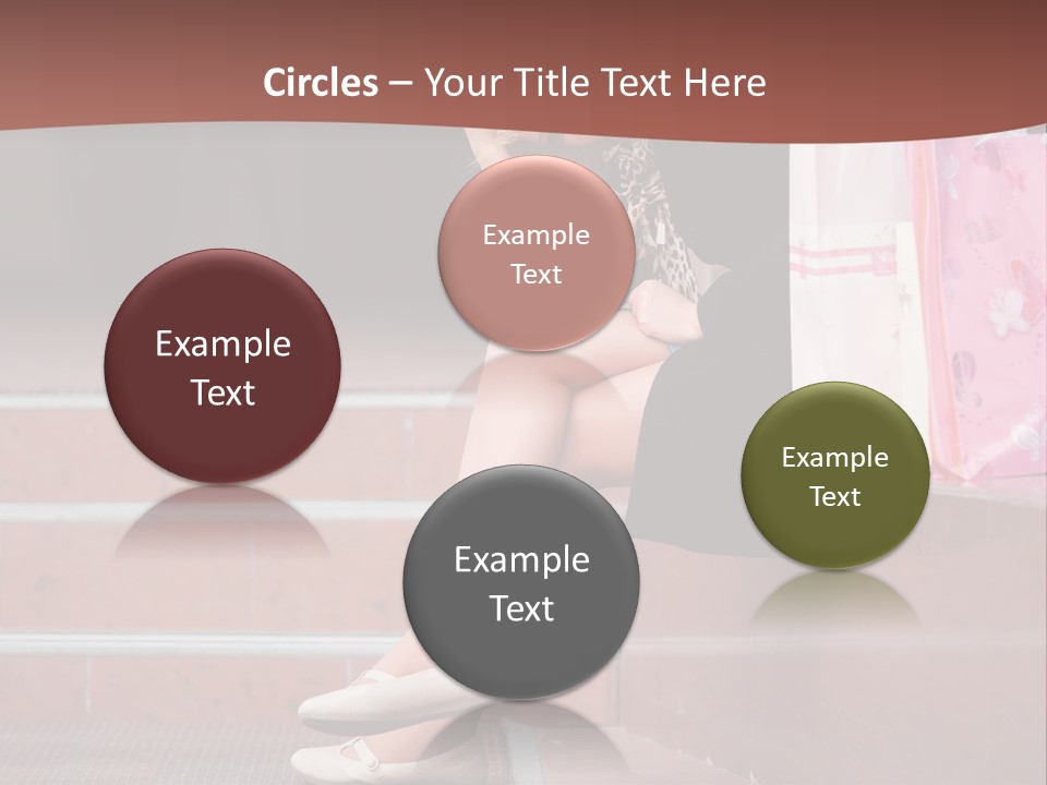 A Woman Sitting On Steps With Shopping Bags PowerPoint Template