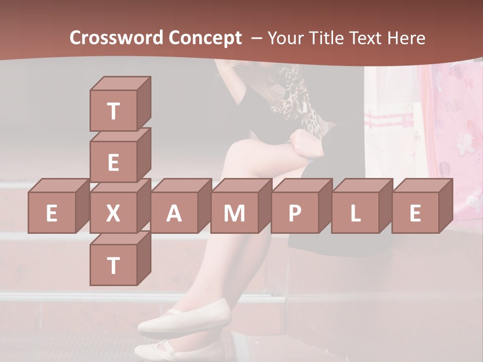 A Woman Sitting On Steps With Shopping Bags PowerPoint Template