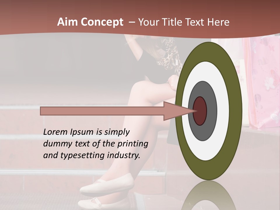 A Woman Sitting On Steps With Shopping Bags PowerPoint Template
