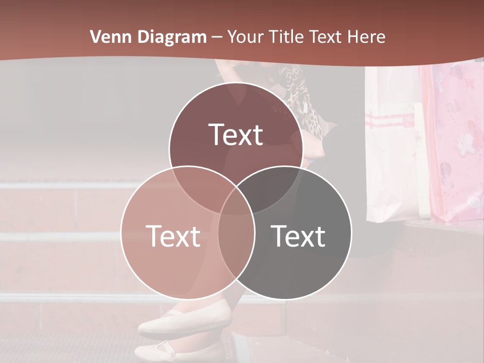 A Woman Sitting On Steps With Shopping Bags PowerPoint Template