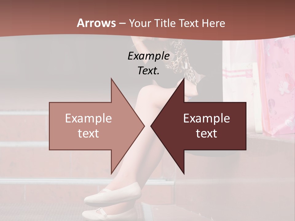 A Woman Sitting On Steps With Shopping Bags PowerPoint Template