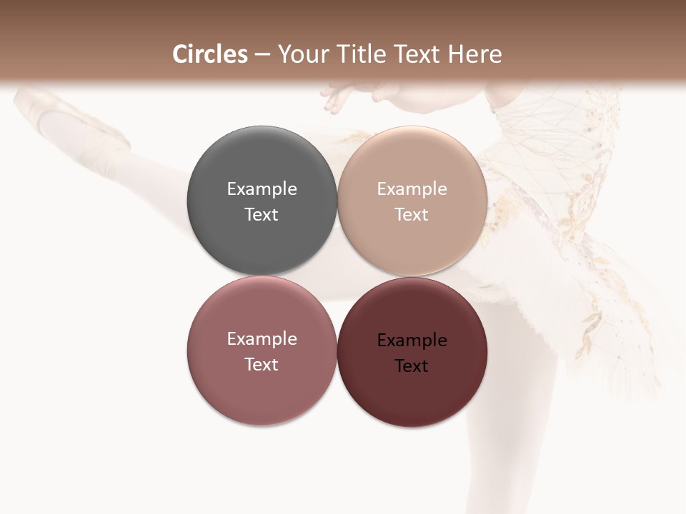 A Ballerina In A White Dress Is Posing For The Camera PowerPoint Template