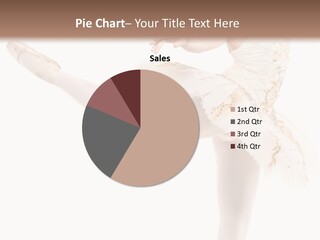 A Ballerina In A White Dress Is Posing For The Camera PowerPoint Template