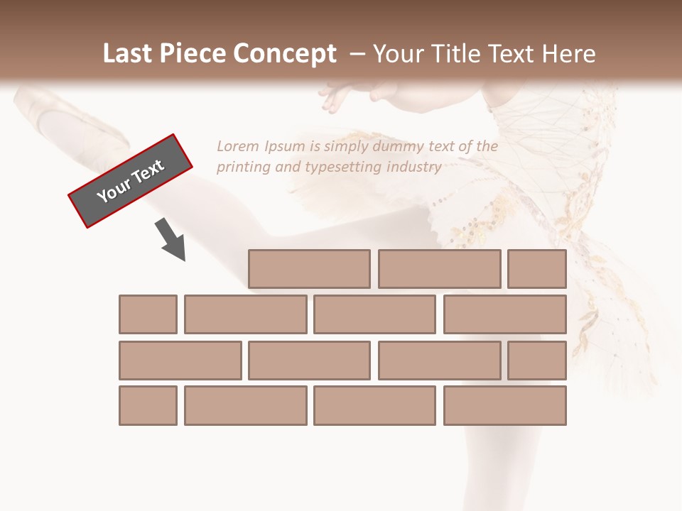 A Ballerina In A White Dress Is Posing For The Camera PowerPoint Template