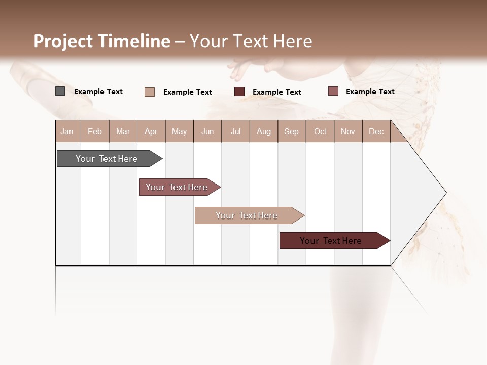 A Ballerina In A White Dress Is Posing For The Camera PowerPoint Template