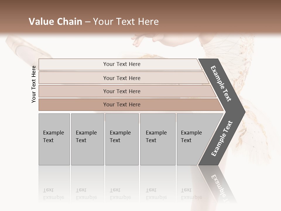 A Ballerina In A White Dress Is Posing For The Camera PowerPoint Template