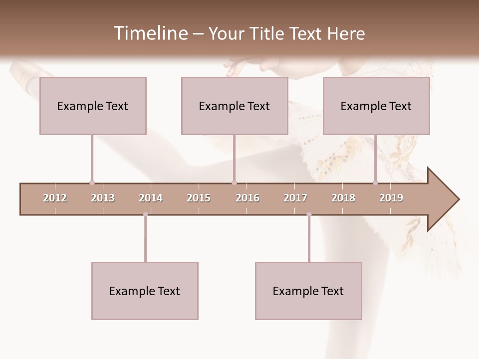 A Ballerina In A White Dress Is Posing For The Camera PowerPoint Template
