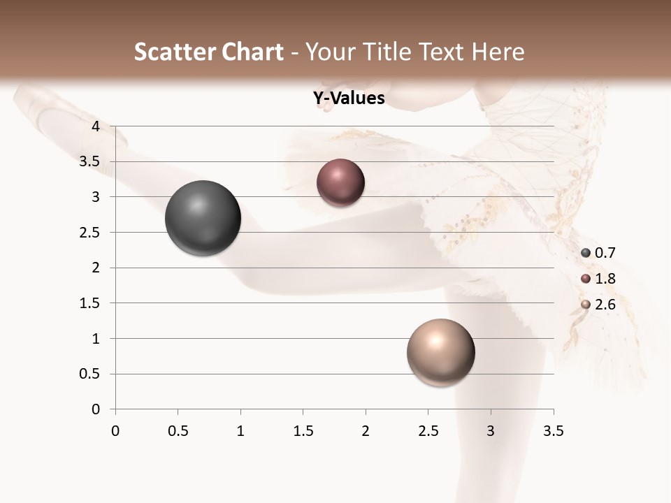 A Ballerina In A White Dress Is Posing For The Camera PowerPoint Template