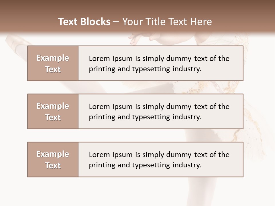 A Ballerina In A White Dress Is Posing For The Camera PowerPoint Template