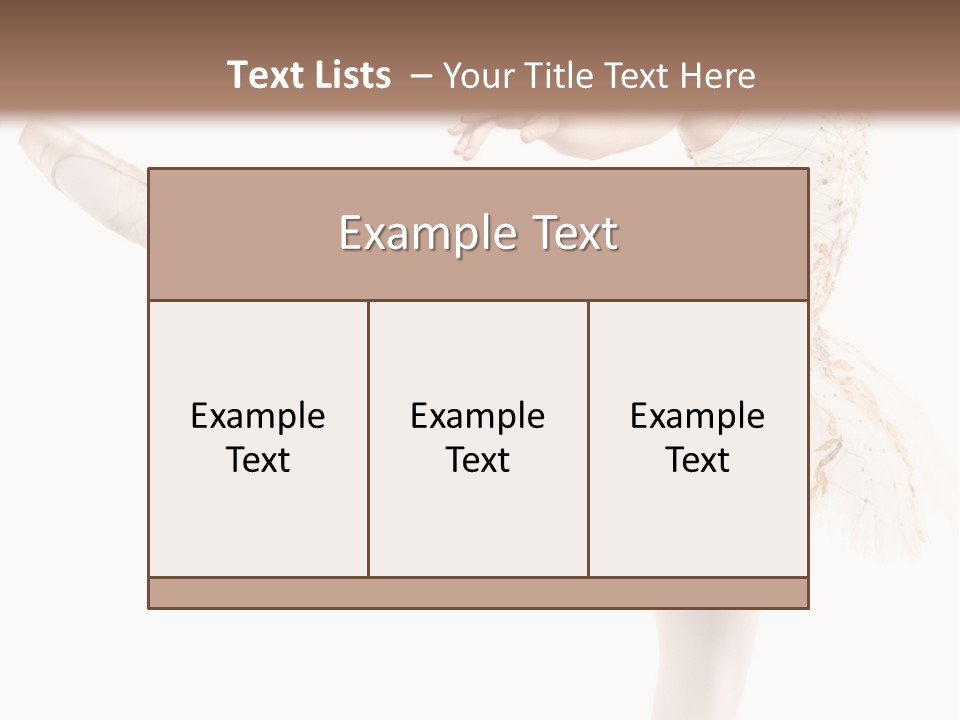 A Ballerina In A White Dress Is Posing For The Camera PowerPoint Template